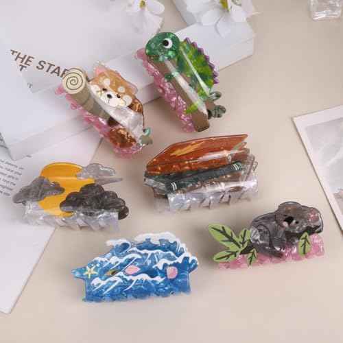 Novelty Cow Claw Clips,Acrylic Hair Clip for Women,Funny Hair Clip,Fashion Claw Clips
