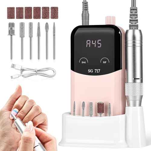 35000 rpm Professional Nail Drill Machine, Portable Electric Efile Drill for Shaping, Buffing, Removing Acrylic Nails, Gel Nails Manicure Pedicure Kit