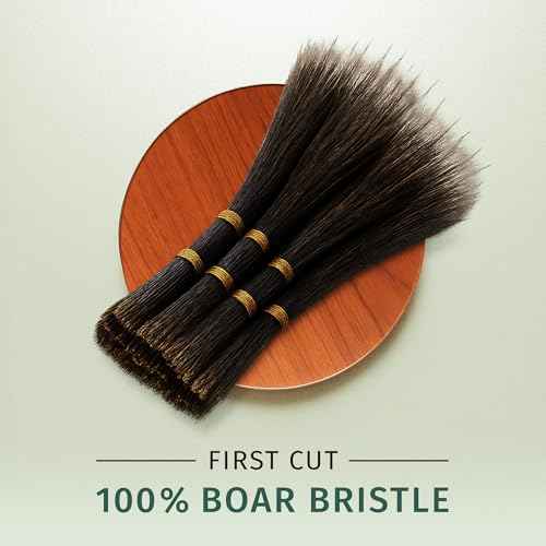 Since 1869 Hand Made in Germany - Robust Craftsman 100% Boar Bristle Hair Brush for Men, Suitable For Thin To Normal Hair, Firm, Naturally Conditions Hair, Improves Texture and Stimulates the Scalp