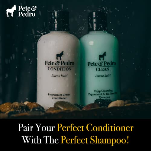 Pete & Pedro PEPPERMINT CONDITION - Peppermint Daily Haircare Conditioner for Men & Women | Creamy Conditioner Hydrates & Heals Dry, Damaged Hair | As Seen on Shark Tank, 8.5 oz.