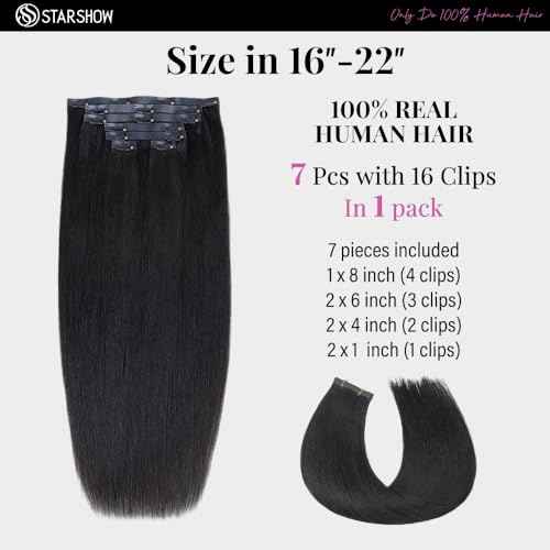 Yaki Straight Seamless Clip in Hair Extensions Remy Human Hair Extensions 2Pack 200g 14pcs Yaki Straight Clip Ins Hair Extensions Clip In Human Hair 16Inch Natural Black