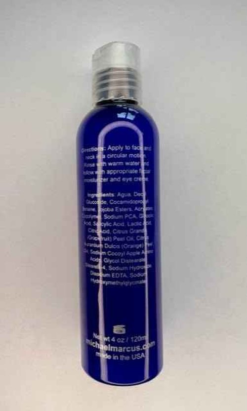 michael marcus Jojoba Facial Cleanser with Grapefruit & Orange Extract 4 fl oz - Refresh, Moisture & Hydrating Facial Cleanser - Cruelty Free, Paraben-Free & Fragrance Free Cleansing Foam