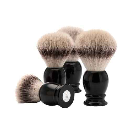 M?HLE Classic Silvertip Badger Fiber Brush | High-Grade Black Resin Handle | Luxury Shave Accessory for Men