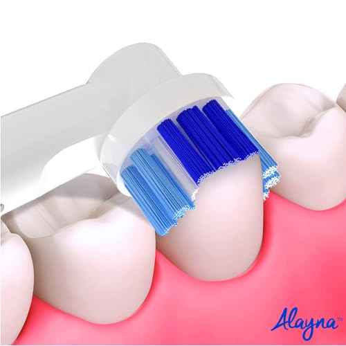 Replacement Brush Heads Compatible with OralB Braun- Pack of 4 Professional Electric Toothbrush Heads- Precision Refills for Oral-b 7000, Clean, Oral B Pro 1000, 9600, 500, 3000, 8000, Vitality Plus!