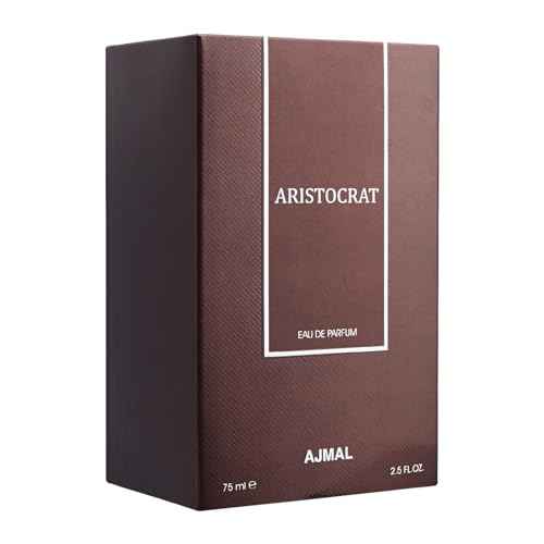 Ajmal Aristocrat Eau de Parfum for Men ? 2.5 fl oz / 75 ml | Long-Lasting Woody Ambery Fragrance with Citrus & Musk | Luxury Perfume Crafted in Dubai