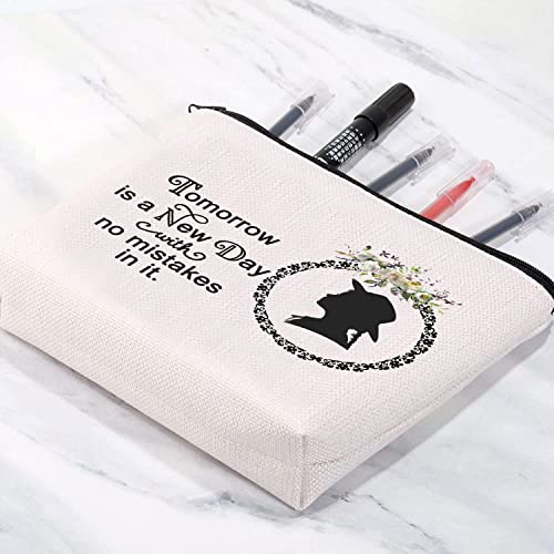 G2TUP Literary Makeup Bag Book Quote Gift Tomorrow is a New Day with No Mistakes in It Anne Fans Cosmetic Bag for Book Lovers (Literary makeup bag)