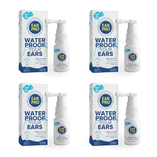 EarPro Natural Swimmer Ear Spray for Kids & Adults ? Block Water Before Swimming, Surfing or Diving - Replace Ear Plugs ? Safe & Easy Protection Against Trapped Water ? 4 Pack, Up to 800 Sprays.