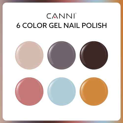 CANNI 6 Colors 9 ML Hema-Free Brown Gel Nail Polish Set, Dark Chocolate Brown Gel Polish Kit Fall Light Colors, Soak Off LED Nail Gel Manicure Kit DIY at Home Salon Gifts