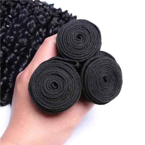 Kinky Curly Human Hair Bundles Afro Curly Bundles Natural Black 22 24 26 Inch Double Weft Unprocessed Remy Hair Extensions Healthy And Soft No Tangle Daily Wear