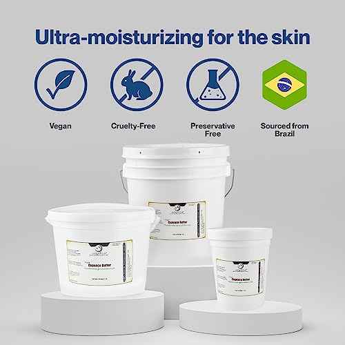 uh*Roh*Muh 100% Pure Virgin 32 fl oz Cupuacu Butter from Brazil - Unrefined, Ultra-Moisturizing & Nourishing for Skin and Hair - Ideal for DIY Skincare & Haircare(Net Wt: 0.8 kgs/1.75 lb)
