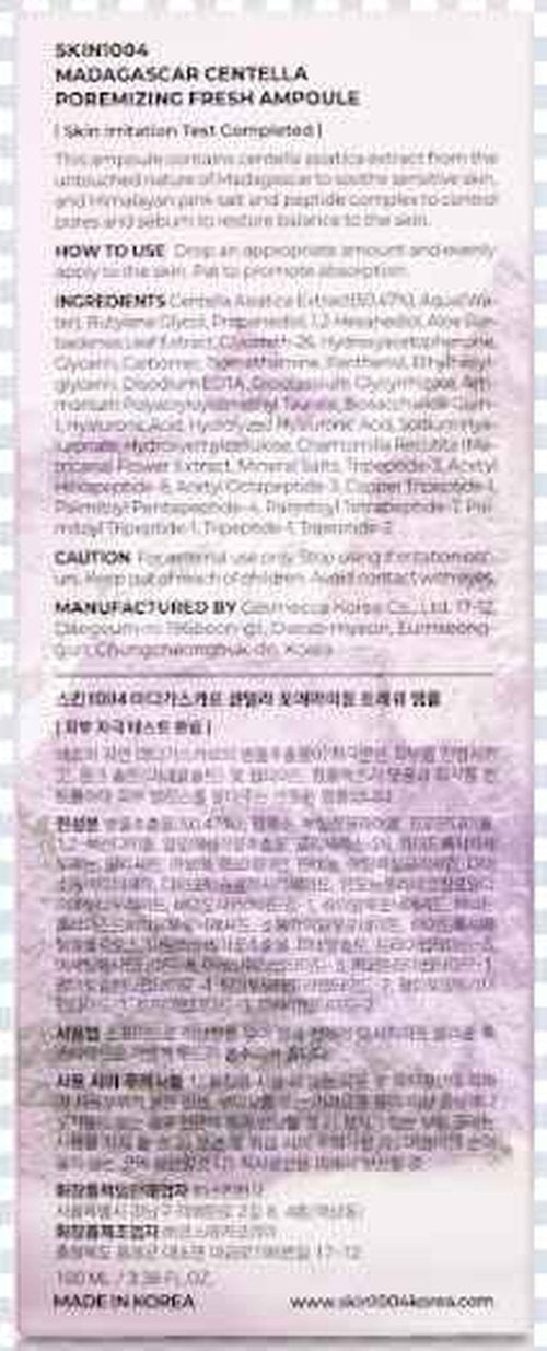 SKIN1004 Madagascar Centella Poremizing Fresh Ampoule 100ml and Poremizing Quick Clay Stick Mask