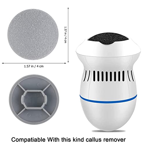 25 Pack Replacement Pads Refills for Pedi Vac Portable Electric Vacuum Callus Remover Foot File for Exfoliation Cracked Heels Dead Skin with a Clean Brush (20pcs Grind Head Pads +5pcs Sponge Ring)