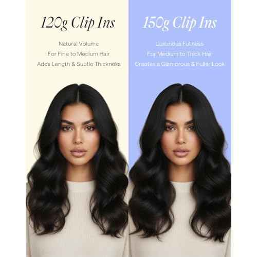 Full Shine Dark Brown Balayage Clip in Extensions Real Human Hair 20 Inch 150 G Brown Clip on Hair Extensions for Thickness 7 Pcs