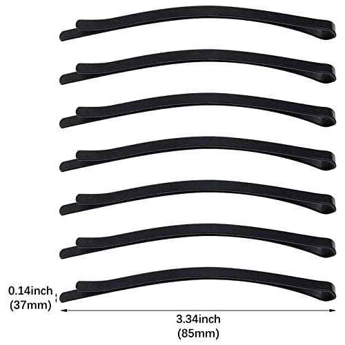 50 Black Jumbo Bobby Pins, 3.34 Inch Metal Hair Clips Hair Pin Bobby-pins Hairpins Hair Accessories for Women Thick Long Updo Hair Style
