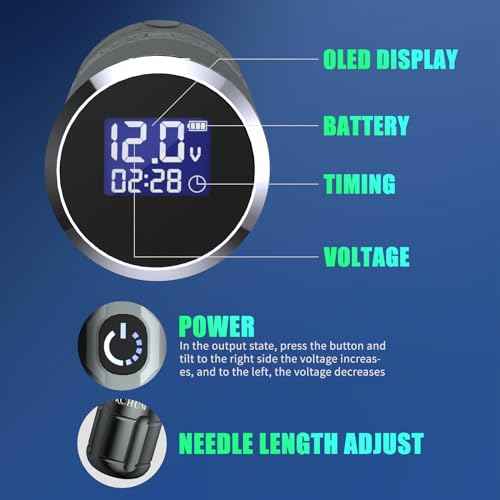 Wireless Tattoo Machine Kit, Rechargeable Rotary Tattoo Pen Kit with OLED Display 2000mah Batteries for Long-Time Tattoo Work, 12W Coreless Motor for Professional and Beginners