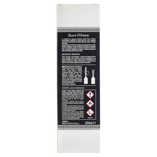 Tesori d'Oriente Muschio Bianco Diffusore Aromatico con bastoncini, 200 ml'