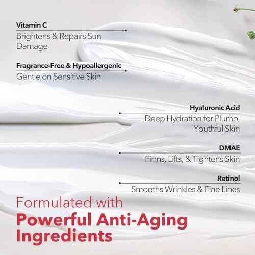Skincare All In One Anti Aging Treatment Face Moisturizer Skin Tightening Retinol Cream for Face - Suit for Men and Women 2.7 fl.oz