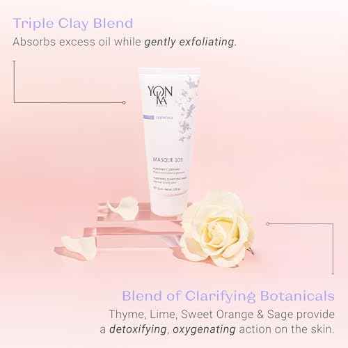 Yonka Masque 103 | Clay Face Mask | Clarify Skin and Tighten Pores with Botanical Extracts and Triple Clay Blend | Oily and Acne Prone Skin | Paraben-Free | 3.30 oz