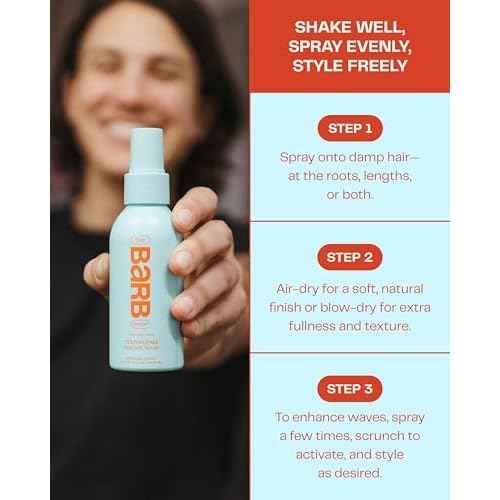 Barb Sea Salt Spray for Hair - Texturizing Beach Wave Spray for Thin and Thick Hair - Soft Matte Finish, Light Hold - Original Scent - 4 oz
