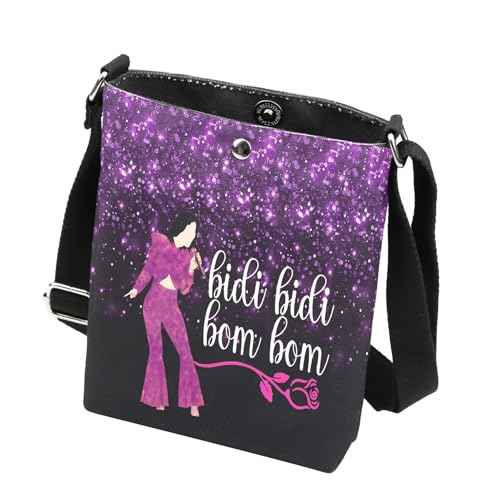 XYANFA Singer Selen Makeup Bag Bidi Bidi Bom Bom Selen Latin Dance Lyric Gift Singer Fans Zipper Pouch (Bidi Bidi Crossbody bag)