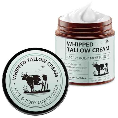 Beef Tallow for Skin, Tallow Face Moisturizer 4.2 Oz, Tallow and Honey Balm, Fast Absorption and Deeply Moisturizing for Face & Body, Organic Grass Fed Beef Tallow with Honey Cream