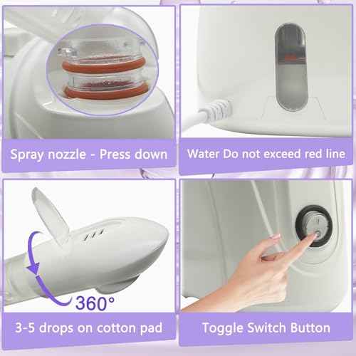 LIXESZT Facial Steamer Professional for Deep Cleansing with Extendable 360¡Æ Swivel Arm£¬Nano Constant Temperature Mist for Home Facial Spa-Sinuses Sinus Care, 4Pcs Stainless Steel Skin Care Kit