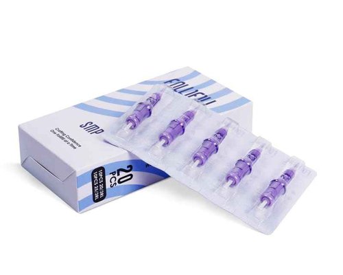 Nuva Follifill SMP Pigment & Cartridge Needle Kit – Deepest Scalp Micropigmentation Ink with Superior Retention, 15ml Bottle for 50+ Treatments, 20 Sterilized Needles, Mixer, Brown