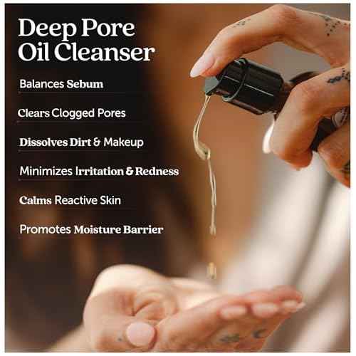Cosmette Dreamy Deep Cleansing Oil Blend for Sensitive Skin, Vegan Makeup Remover & Facial Pore Cleanser - Jojoba, Coconut, Castor, Pumpkin & Lavender - Gentle, Hydrating, Natural Skincare, 1.7 FL Oz