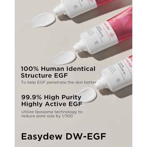 EASYDEW DW-EGF Peptide Pressome RX Cream - Korean Anti Aging Face Moisturizer for Firmness & Elasticity with EGF, Ceramide, Hyaluronic Acid - Soften & Reduce the Appearance of Wrinkles, 1.01oz. 3 Pack