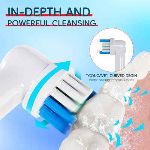Replacement Toothbrush Heads for Oral B, Professional Soft Clean Toothbrush Head Compatible with Oral B Braun Replacement Heads Refill Pro 500/1000/1500/3000/3757/5000/7000/7500/8000