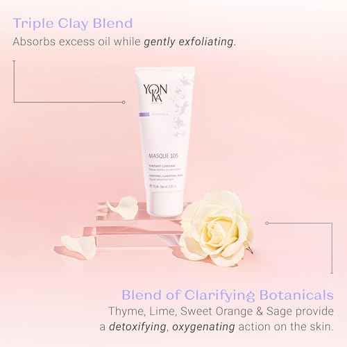 Yonka Essentials Masque 105 | Clarifying and Purifying Face Mask | Weekly Treatment for Dry and Sensitive Skin | Hydrates While Tightening Pores and Purifying Skin | 3.30 oz