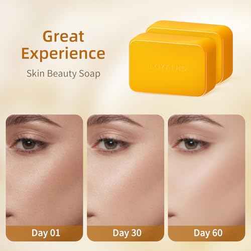 Kojic Acid Turmeric Soap Bar Dark Spots for Face & Body, Deep Cleansing, Gentle Soap Sensitive Skin Formula, All Skin Types 4Pack