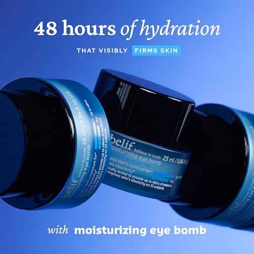 belif Peptide Eye Bomb, Anti-Aging Eye Cream for Wrinkles, Fine Lines, Crow¡¯s Feet & Eye Bags, 48hr Hydration with Ceramide, Squalane, Caffeine, Dermatologist-Tested Korean Skincare, 0.84 fl.oz
