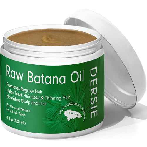 Dersie Batana Oil for Hair Growth: Unrefined Raw Batana Oil Sourced from Honduras ? 100% Pure & Organic for Thicker & Stronger Hair - Works as Hair Mask for Deep Conditioning & Repair (4 oz)