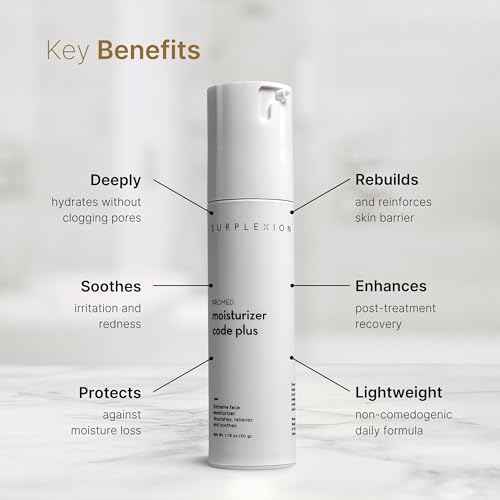 Moisturizer Code Plus, Extreme Face Moisturizer, Post-Treatment Recovery Formula, Lightweight Non-Comedogenic, Daily and Post-Procedure Use