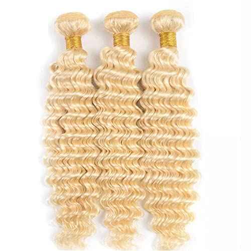 Blonde Bundles Human Hair 613 Loose Deep Wave Bundles 14 16 18 Inch Unprocessed Brazilian Virgin Remy Hair Extensions Blonde Deep Wave Bundle