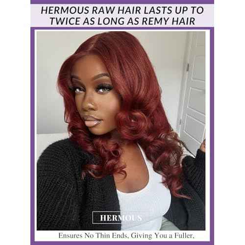 13A Double Drawn Reddish Brown Thick Body Wave Bundles Raw Human Hair 20 Inch, Shed Free Copper Red Auburn Soft 100% Raw Human Hair Single Bundles Colored 33B Weave