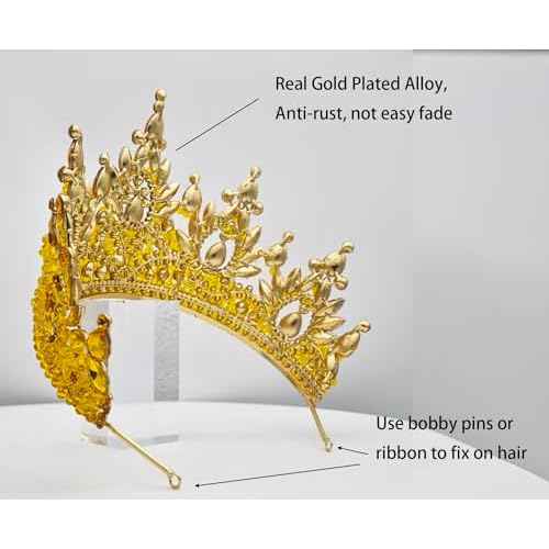 Large Tiaras and Crowns for Women Crystal Tall Pageant Crowns Rhinestone Royal Queen Headband Princess Quinceanera Headpieces for Wedding Birthday Prom Party Costume Cosplay