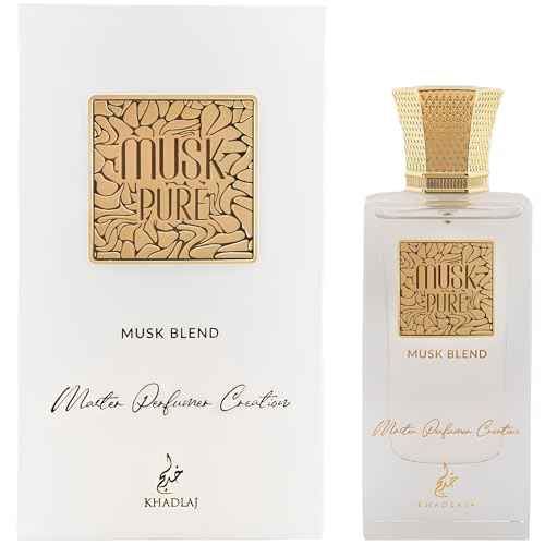 Khadlaj Musk Pure Musk Blend for Unisex Eau De Parfum Spray, 2.0 Ounce