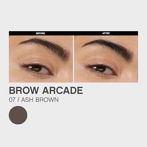 Vivienne Sab? Brow Arcade Eyebrow Pencil ? Micro Definer with Brush for Cool-Toned Hair, Smudge-Proof Color and Longwear Shape Enhancement, Shade 07 Ash Brown, 0.035 oz