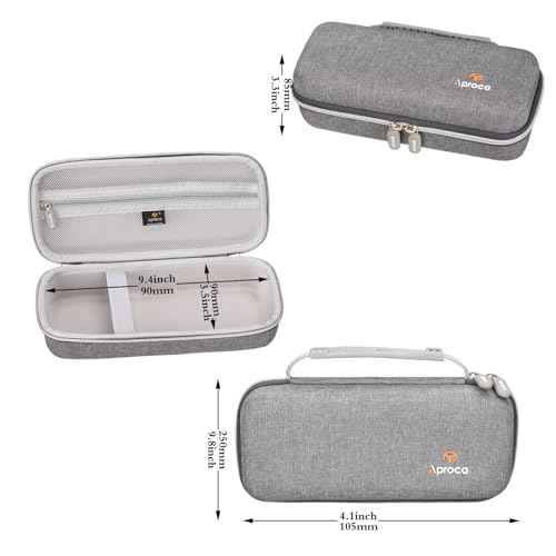 Aproca Grey Hard Travel Storage Case, compatible with Waterpik WF-02 Cordless Water Flosser and Accessories