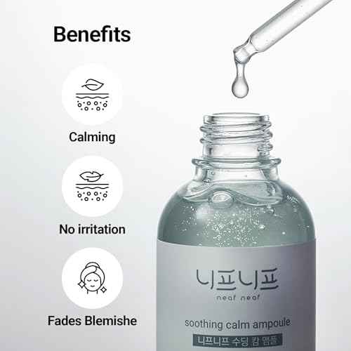Soothing Calm Ampoule with Niacinamide, Spot Care Hyaluronic Acid, Non-Greasy, CICA Healing and Gentle Formula (30ml /1.01 oz) Radiant Serum, Korean Skincare