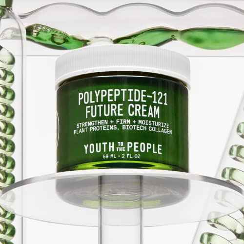 Youth To The People 121-Polypeptide Future Cream (2 fl oz), Firming Face Moisturizer, Reduce Fine Lines, Improve Elasticity, Vegan Collagen Peptide, Plant Proteins + Ceramides, Fragrance-free