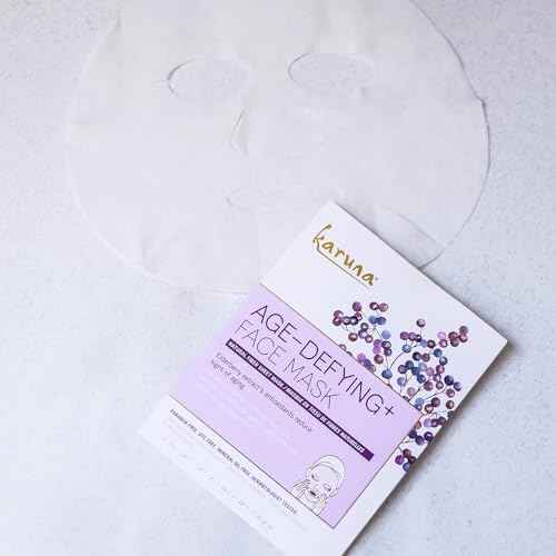 Karuna Skin - Age-Defying and Clarifying+ Variety Sheet Mask Set, Moisturizing & Hydrating, Collagen Promotion Properties, Face Mask Set, 5 Pack