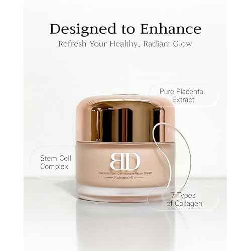 Nuborn Cell Placenta Stem Cell Intensive Repair Cream | Dragon Blood Cream with Placental Extract | Collagen Korean Skin Care for Glass Skin (50ml)