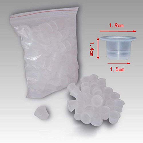 Disposable Ink Cups,DOWEI 500pcs Plastic Large Ink Pigment Cups #15 Ink Caps Large for Ink Supplies(500L)