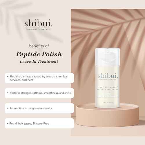 Shibui Peptide Primer Leave-In, Fortifies & Enhances Shine, for Chemically- and Color-Treated Hair, 1.7 Fl Oz