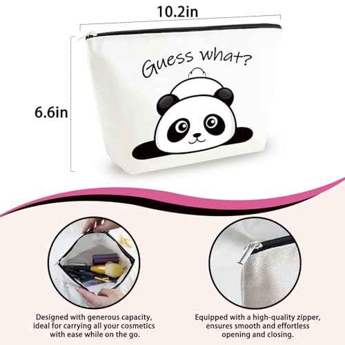 Panda Gifts for Women Panda Bag Pandas Gift Bag Pandas Makeup Bag Zipper Pouch Cosmetic Pouch Travel Toiletry Bags Graduation Gift Ideas for Daughter Sister Bestie Friends
