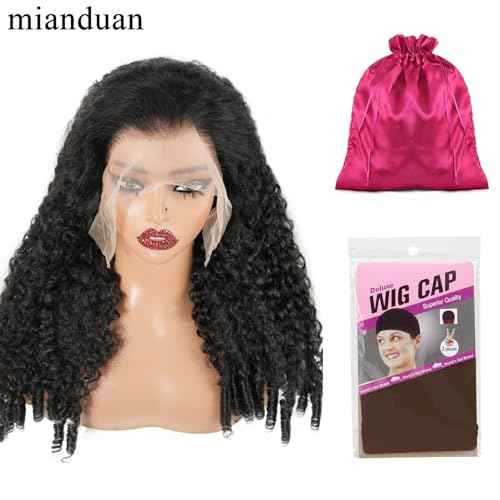Burmese Curly 13x6 Full Lace Frontal Wigs human hair 250% Density Water Wave for Black Women Wet and Wavy Pre Plucked HD Lace front wigs human hair with Spiral End Natural Color