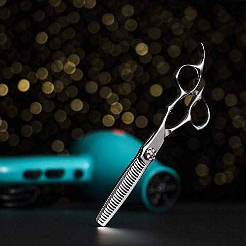 AOLANDUO 6 Inch Professional Hairdressing Scissors -High End AICHI Steel Handcrafted Hair Scissors - Razor Edge/Offset Design/Pro Ergonomic for Salon Stylists Beauticians and Barbers